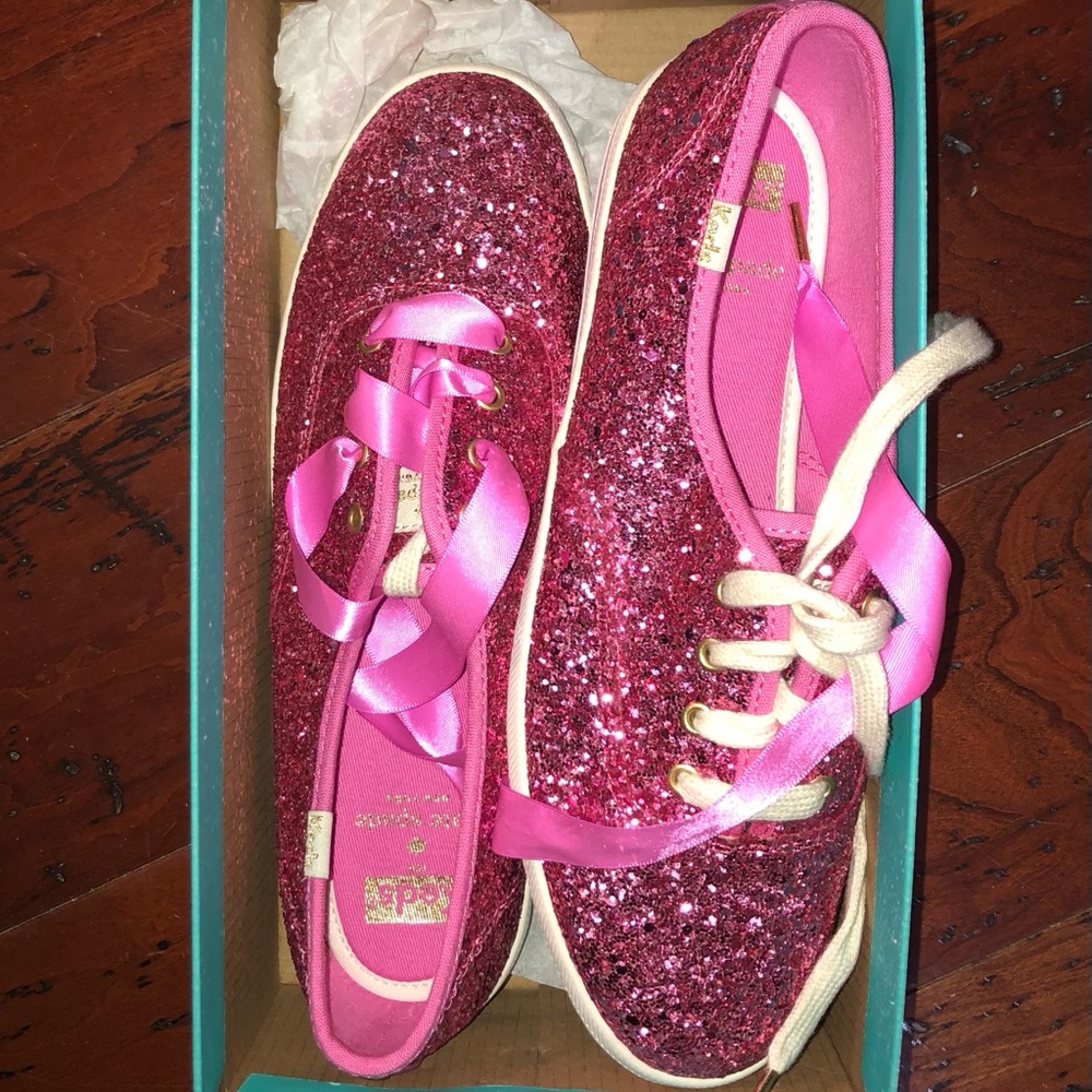 Kate Spade Glitter Pink Sneakers